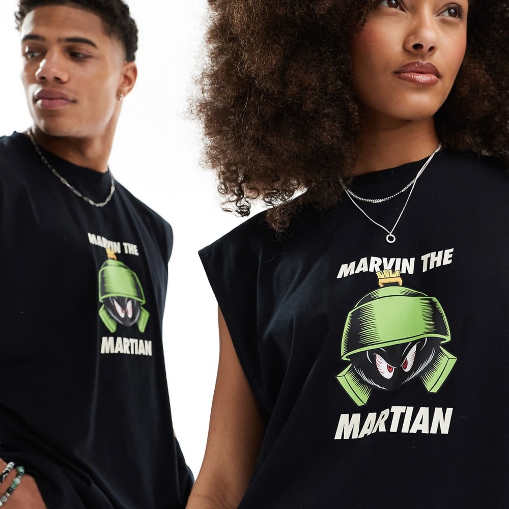 Black Marvin the Martian Graphic Tank Top - Picture 2 of 8